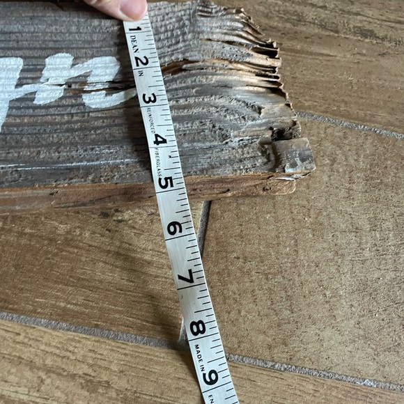 Handmade Reclaimed Barn Wood "Brooklyn" Home Wall Decor Hanging Sign - Picture 5 of 7